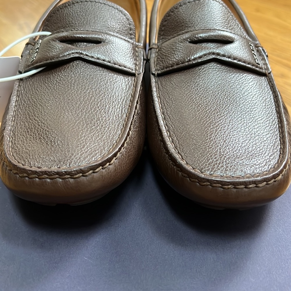 Prada men’s dark brown leather loafers size 9.5 - Picture 11 of 14
